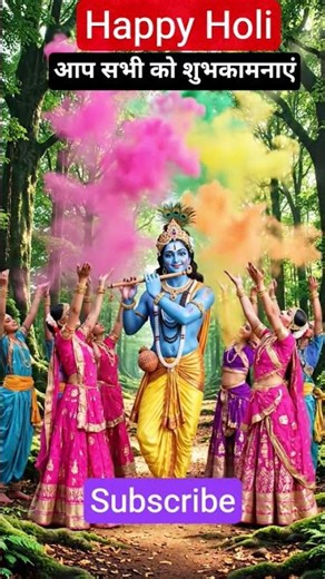 Happy Holi #shrikrishna #holispecial2026 #holi #shorts #viral #trending #holistatus #krishnaradha