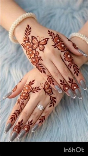 Gorgeous Gulf Detailed Heena Design for Arms | Latest Floral Mehendi | mehndi designs #shorts