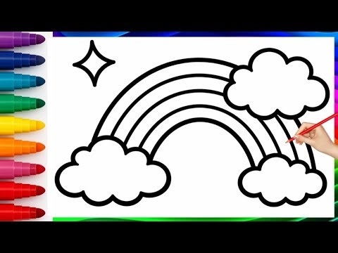 Easy Rainbow Drawing for Kids 🌈 | Learn to Draw & Color Step-by-Step