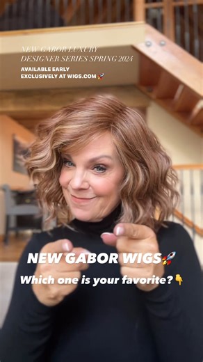 EARLY LAUNCH, exclusively at Wigs.com 🚀. Which one is your favorite?👇 https://www.wigs.com/collections/gabor?usf_sort=-date&utm_source=facebook&utm_medium=social&utm_campaign=wigscom-launched&utm_id=1min-or-below-vertical-video&utm_term=external-content&utm_content=fashion-shots Susan wears 1. So Uplifting by Gabor Wigs in GF19-23SS Shaded Biscuit 🙌 2. Alluring Locks by Gabor Wigs in GF19-23SS Shaded Biscuit 🤩 3. Beaming Beauty by Gabor Wigs in GF31-29 Fiery Copper ❤️‍🔥 Find these NEW style