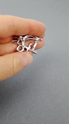 vintage LOGO Christian Dior brooch silver with rhinestones, designer costume jewelry pin