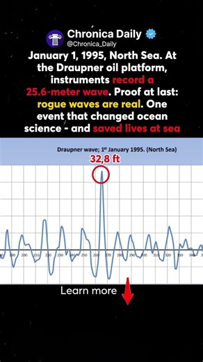 🌊 The 1995 Draupner Wave – Proof That Rogue Waves Are Real