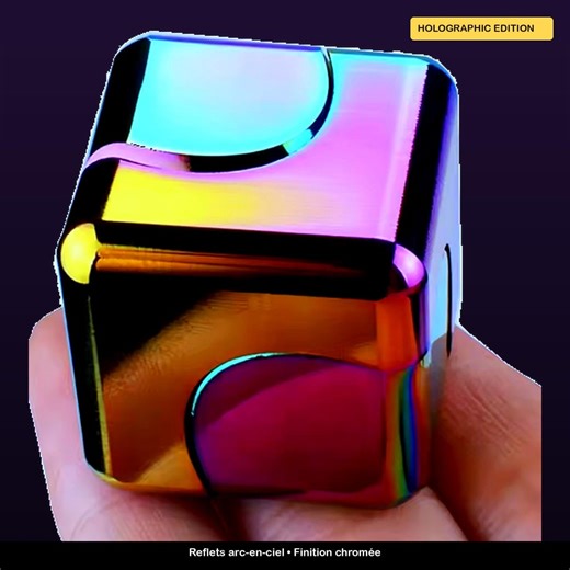 Cube Gyroscope Fidget TDAH Adulte Holographique Anti Stress Bureau Metal Spinner Focus ADHD Anxiety Cadeau Homme Femme Neuroatypique Gift - Etsy