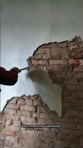 Professional Brick Wall Demolition Using Rotary Hammer | Fast Renovation Technique