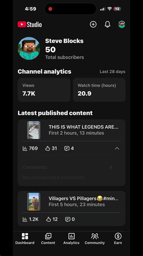 Small minecraft youtuber tryong to be famous