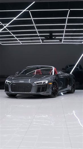 Limited Spec Automotive on Instagram: "2017 Audi R8 V10 9k miles • $144,980 Mythos Black exterior meets Express Red leather — a timeless spec on Audi’s mid-engine icon. 5.2L V10, Bang & Olufsen sound, and the kind of presence that never fades. 📍 @limitedspec 📞 +1 786-779-6436 🌐 limitedspec.com"