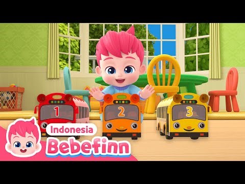 Sepuluh Bis Kecil | EP65 | Ten Little Buses | Lagu Anak | Bebefinn Bahasa Indonesia