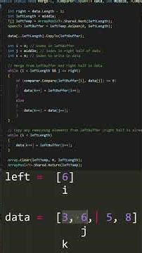 Merge Sort Explained #coding #programming #csharp #unity #sortingalgorithms