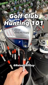 Golf Club Hunting 101: Easiest bargains to find when hunting for used golf clubs are mispriced 7 and 9 Woods. This 2014 Callaway Big Bertha 7 Wood was found at a national golf store. So how do they misprice these clubs, easy....tons of 3 and 5 woods are traded and sold every year (since most people can't hit them and just sell or trade in) and the price guides the stores use is based pretty much just on those numbers. The sale prices of the 2014 Big Bertha 3 woods are about $40-50 if you are luc