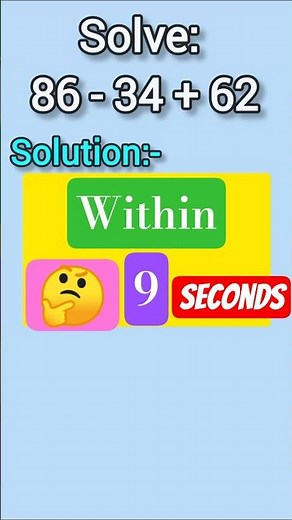 Mastering Mixed Operations: Addition, Subtraction#maths #shorts