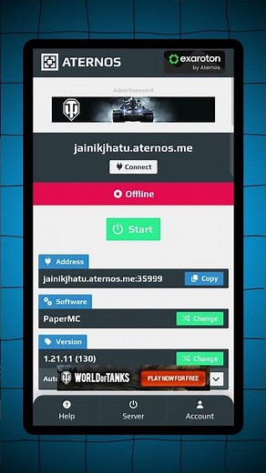 🚀How To Create A Java + Bedrock/MCPE Minecraft Aternos Server I Play Both Versions On One Server 💸