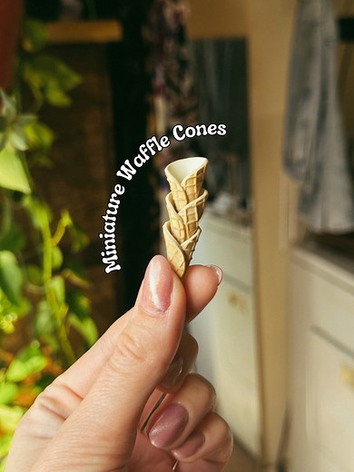 Collaboration with Big Dipper Ice Cream !Comment your favorite ice cream flavor from them, it might be the first one I mix up for these cones. These will be made into earrings for their Southgate location! #miniature #icecream #wafflecone #polymerclayartist | Brianca Thornton