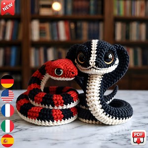 Amigurumi Snakes Crochet Pattern Pack (PDF) – Snake and King Cobra | Small Plush Toy | Beginner Friendly | Gift Idea - Etsy Canada