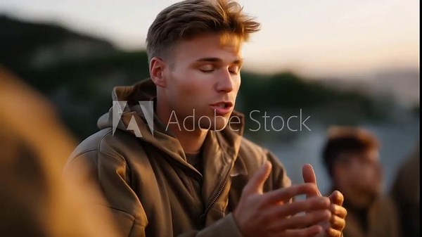 Military training director delivering motivational speech to young recruits at dawn, eyes intense but encouraging — concept of tough yet empathetic leadership, emotional empowerment in military
