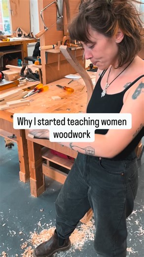 A S DESIGN CO. on Instagram: "I started teaching women woodwork because I’ve seen how powerful it is when women come together. They realize they can build something with their own hands. The support and celebration, the laughter and a shared experience. The moment i see her doubt fades, her shoulders lift, and she sees her strength in the grain of the wood - it’s everything. Here’s to creating a space where women feel safe, seen, supported, and endlessly capable. Where every project becomes a re