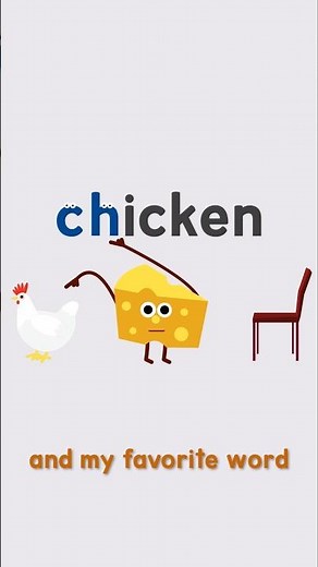 Charming Chickens & Chairs & Cheese: Phonics Fun with the CH Sound! #phonicsforkids #readingenglish