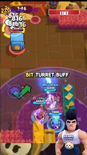 816 → 3209 DAMAGE?! New 8-Bit Bug 😳 #brawlstars #glitch
