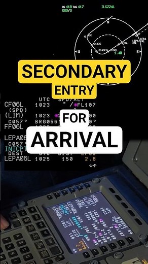 A320 FMS Arrival Setup - SECONDARY FLIGHT PLAN Entry
