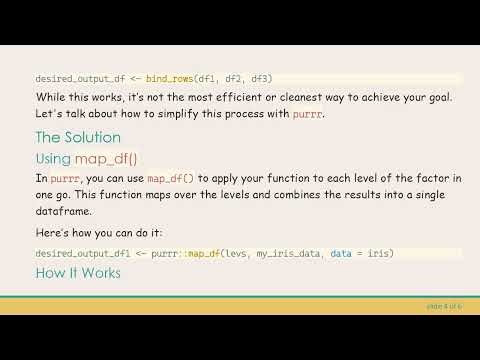 How to Efficiently Pass Levels of a Factor to Functions Using Purrr