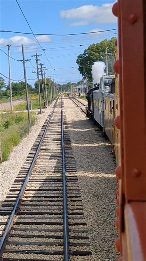 Awesome Whistle! Shay 5 leading the Caboose Train at IRM #train #steam #museum #railfan #caboose