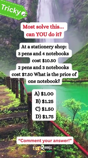Only Smart Students Solve This Riddle! System of Equation | 90% Fail! #shorts #math #riddlemathworld
