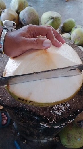 Fast hands. Clean cut. Global money 💸🥥🌴#coconut#asmr#satisfying#oddlysatisfying#foodprocess