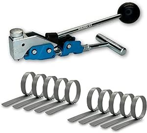 Genuine Band-It T30069 Center Punch Tool with (qty 10) 3" Band-It Center Punch Clamps (Band-It #CP1299) - 5/8" w x 3" ID