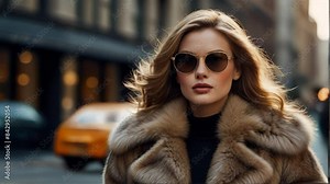 Woman Beautiful Face. Fashionable and Glamour Lady Person. Young Modern Female Character. Bold Woman Face for Beauty Salon or Female Shop Banner Advertising Wallpaper.