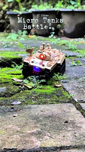 Mini RC Tanks Battle On Mossy Off-Road! 💥 #shorts