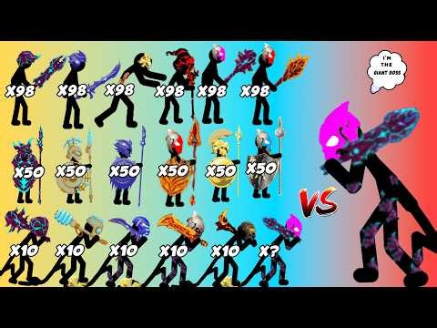 New Vip Giant Boss Vs All Stick Giant, Swordwrath, Spearton, Zombie, Archer In Stick War Legacy