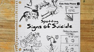 Suicide video embedded into the post. Last month, 42% of all texting conversations about suicide were with people between the ages of 14-17. You could save someone’s life today by spotting the signs of suicide. Check out these resources to support you: https://kidshelpphone.ca/suicide | Kids Help Phone