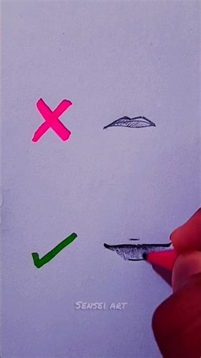 How to draw Anime Lips ✏️👄 #shorts