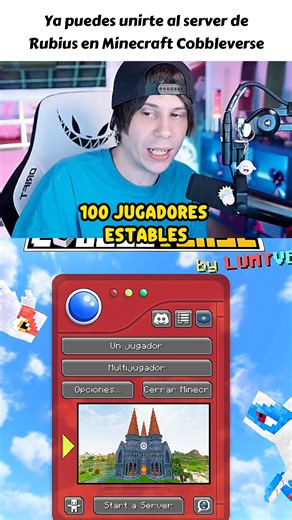Así puedes entrar al server de Rubius en Minecraft Cobbleverse #rubius #minecraft #pokemon #minecraftmods #Server | Un Poco De Todo