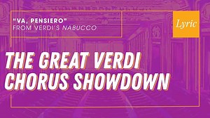 Next in The Great Verdi Chorus Showdown is “Va, pensiero,” led by Maestro Enrique Mazzola and performed by the Lyric Opera Chorus with pianist Noah Lindquist. This famous piece from Verdi’s NABUCCO is commonly known as the "Chorus of the Hebrew Slaves." The soul-stirring text is inspired by Psalm 137 of the Old Testament and has served as a rallying cry for oppressed people in search of a homeland since the opera’s premiere in 1842. To learn more about NABUCCO and to cast your vote in The Great 
