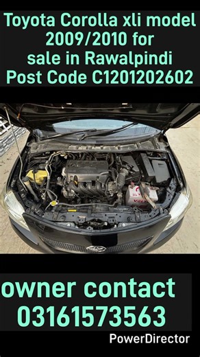 Toyota Corolla xli model 2009/2010 for sale in Rawalpindi Post Code C1201202602 #pajero #pajerosport