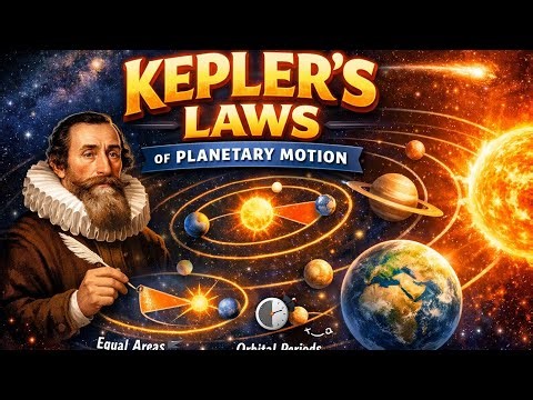 Kepler’s Laws Explained with Examples | Orbital Motion 🌍🛰️ | Kepler's law | Physics