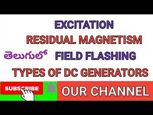 RESIDUAL MAGNETISM , Field flashing, EXCITATION, TYPES OF DC GENERATORS . DC MACHINES CLASS-13