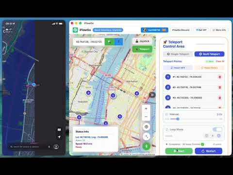 Global Location Spoofing on iPhone with iFlowGo
