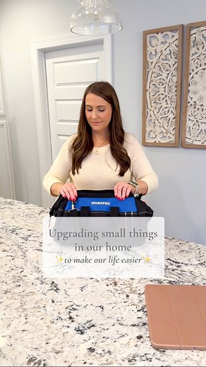 We’ve been using a reusable shopping bag as our tool box for way too long. This was such a small and simple change that I’m really going to appreciate in our home. It’s a goal of mine to start working through those minor problems that I tend to put off because they’re not a crazy big deal so it’s easy to not deal with them, but really it wouldn’t take much effort to just handle them so life will be a little easier and happier. I was listening to a podcast awhile ago and there was something she s