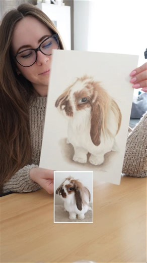 Nyuszi emlék rajz / Realisztikus nyuszi rajz #bunny #nyuszi #kiskedvenc #pets #petportrait