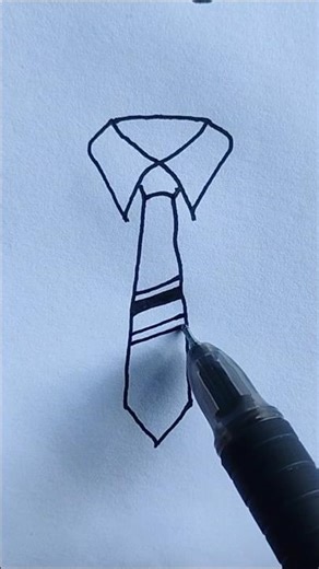 Easy Tie Drawing For Kid | How To Draw Tie Easy Step By Step Tutorial #art #shorts #viral #trending