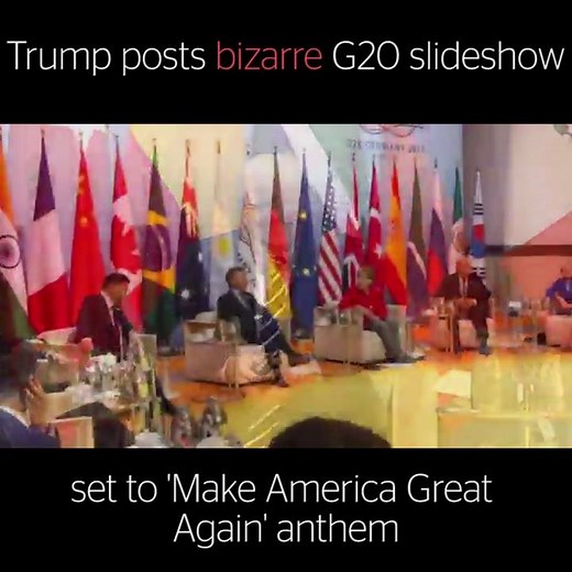 Donald Trump's G20 video = PowerPoint goals | The Independent