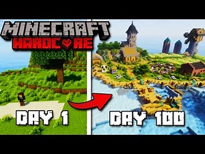 I Survived 100 Days STRANDED on an Island in HARDCORE Minecraft
