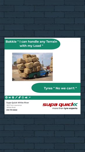 Get the Right Tyres at Supa Quick White River ☑️🛞 • • • • • • • #whiteriver #cartok #Tyres #relatable #auto