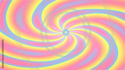 Abstract Swirling Colors Exploding Spirals in Bright Psychedelic Light Show