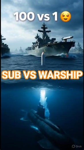100 Warships vs 1 Submarine 😳 Who Wins? 💀