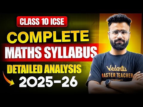 🚨ICSE 2025-26 Maths Syllabus Explained in ONE SHOT! | Class 10 Students Must Watch! |Kishore Sir|