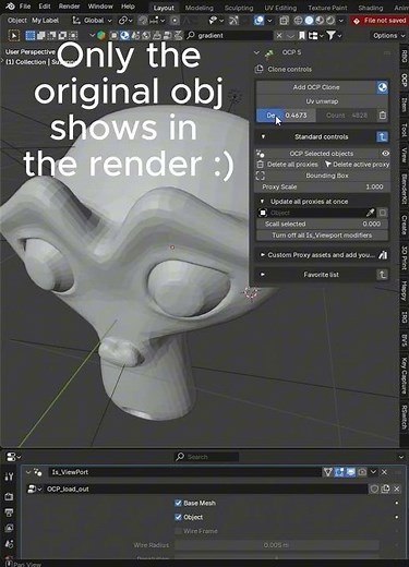 Clones your objects & speed up Blender's viewport