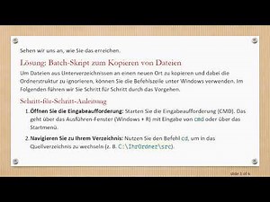 Wie man Dateien einfach mit Windows Batch-Skripten kopiert