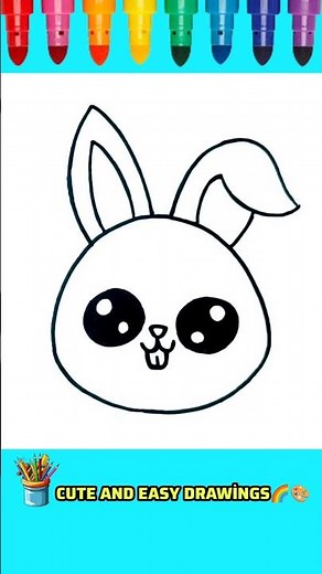 Cute Bunny Drawing 🐰💕 | How to Draw a Bunny Step by Step (Easy for Kids)